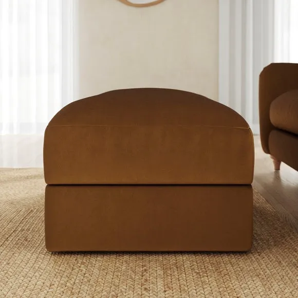 Hattie Matte Plush Velvet Storage Footstool 2