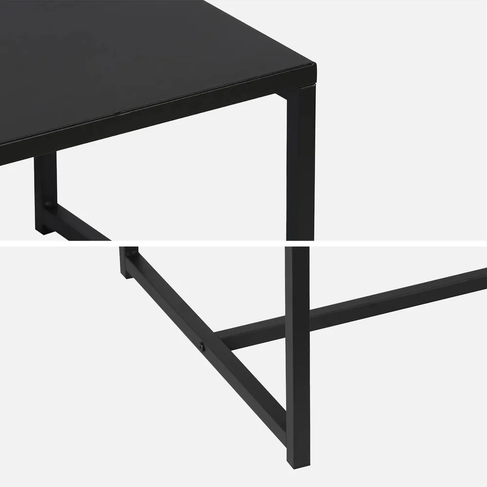 sweeek Metal Coffee Table With Metal Legs in Black 4