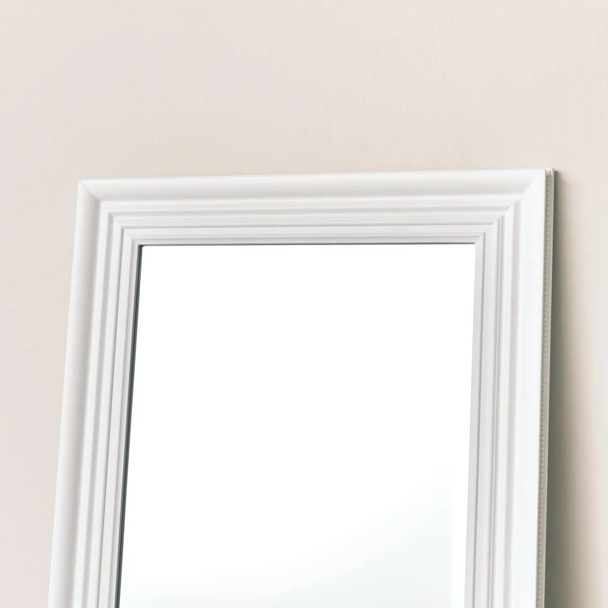 Melody Maison Tall White Full Length Mirror 52cm X 160cm in Off-White 2
