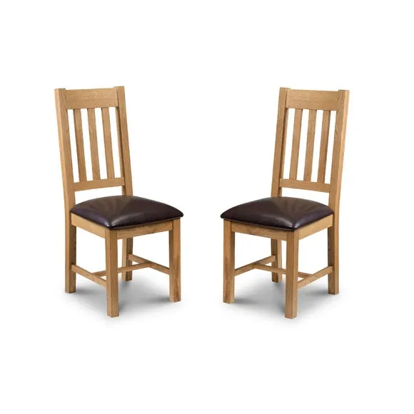 Return - Astoria Set of 2 Dining Chairs, Faux Leather 2