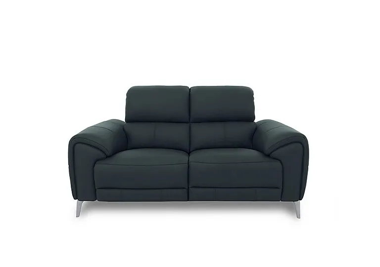 Vino Leather 2 Seater Power Recliner Sofa with Power Headrests and Heated Seats - Peacock