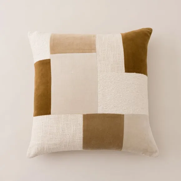 Clara Patchwork Boucle Square Cushion 3