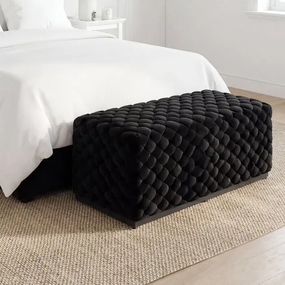 Colline Velvet Pouffe