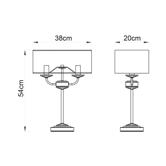 Vogue Katarina 2 Light Table Lamp 2
