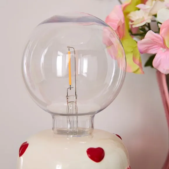 Hattie Heart Exposed LED Bulb Table Lamp 3