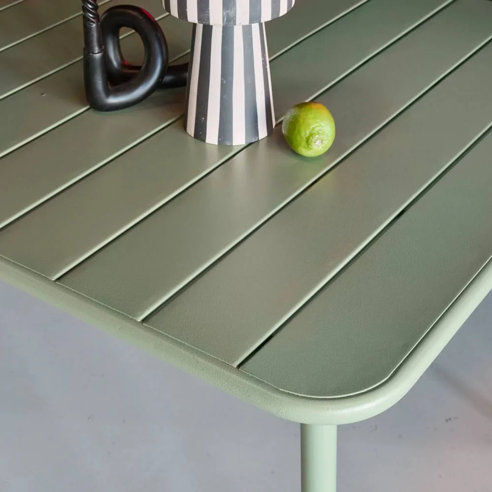 sweeek 6-8 seater rectangular steel garden table in Green 6
