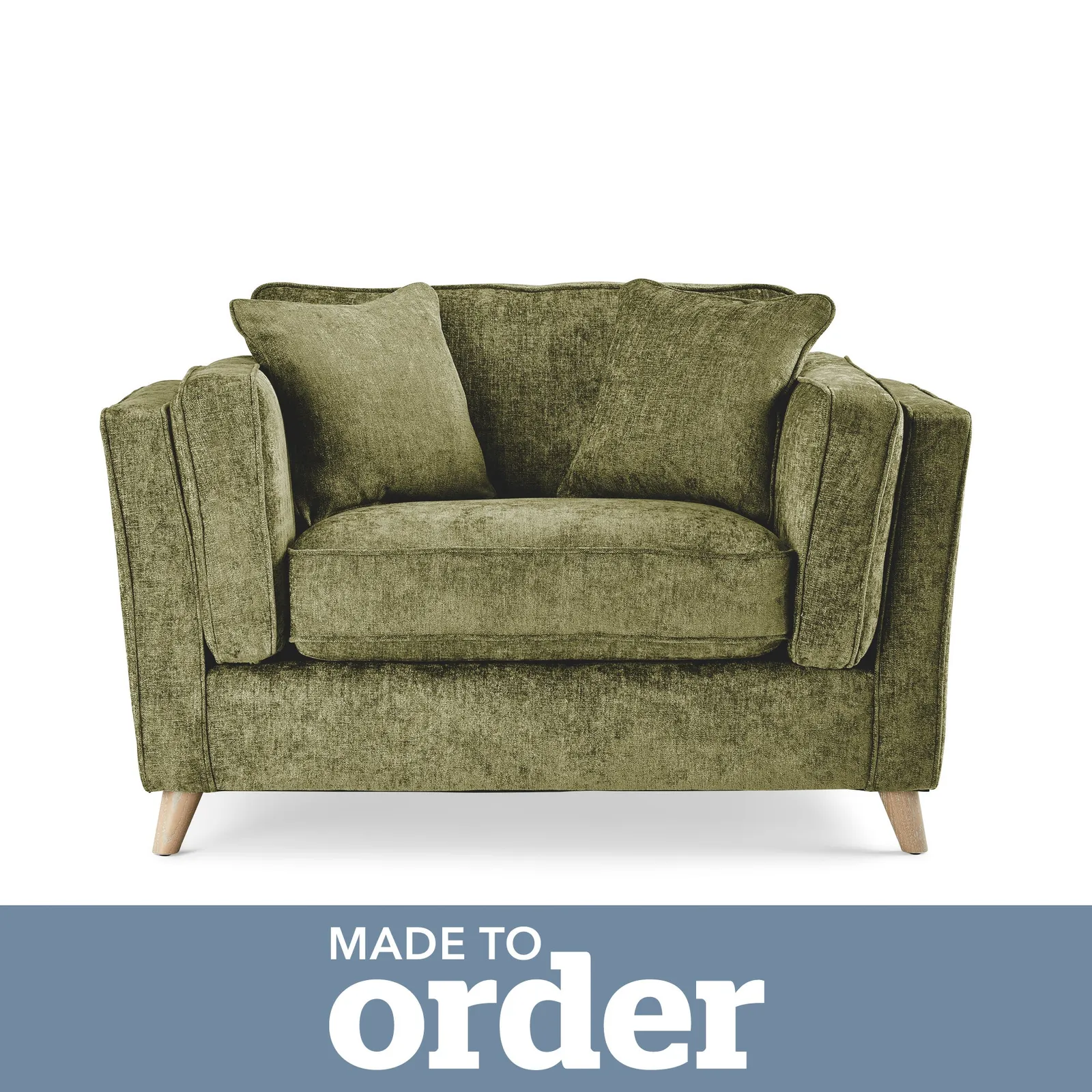Arabella Snuggle Chair Luxury Chenille Green