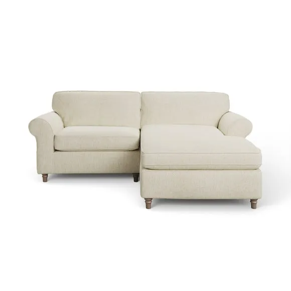 Flori Chunky Chenille Corner Chaise Sofa 6