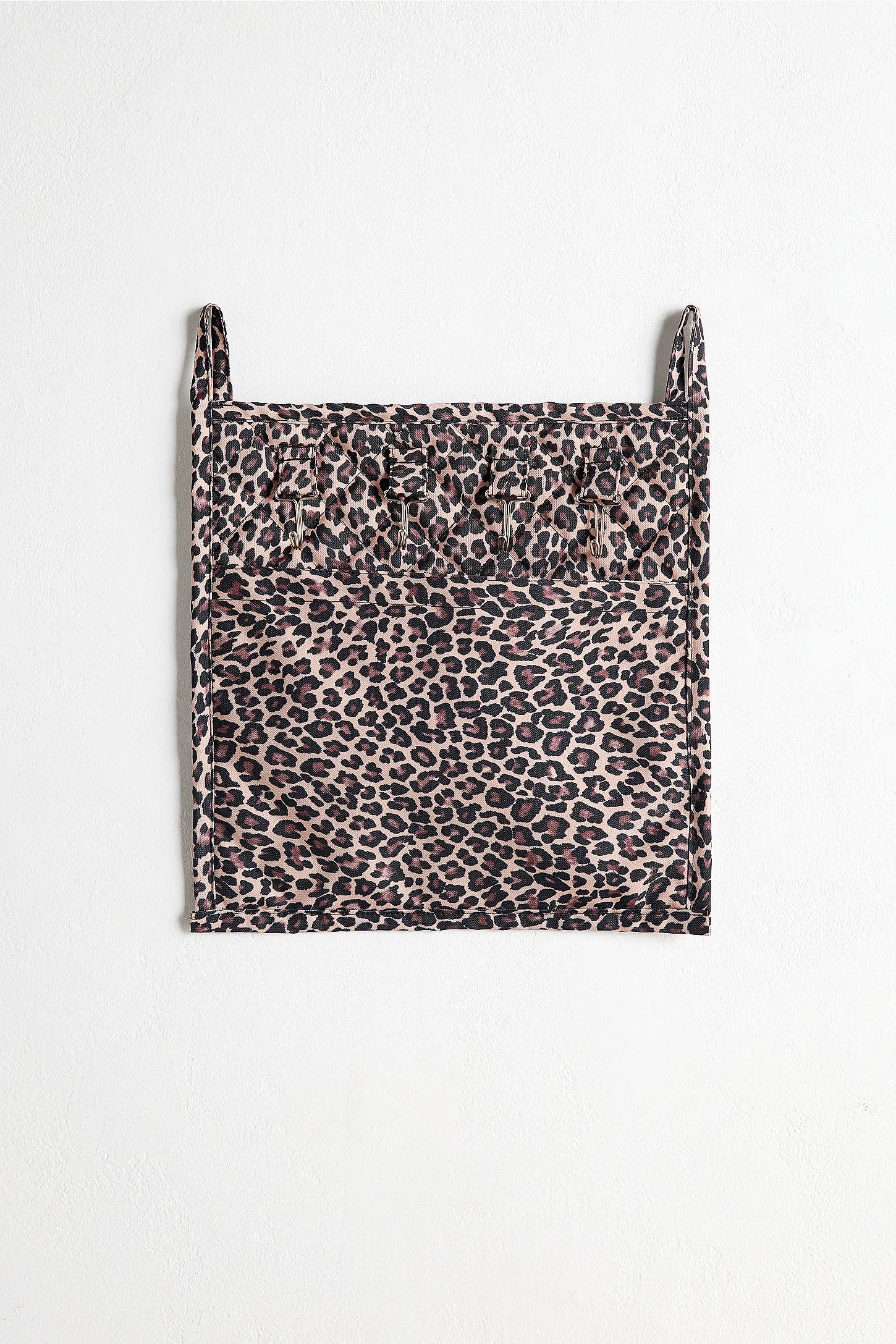 Leopard Print Entryway Hanging Storage - Brown 2