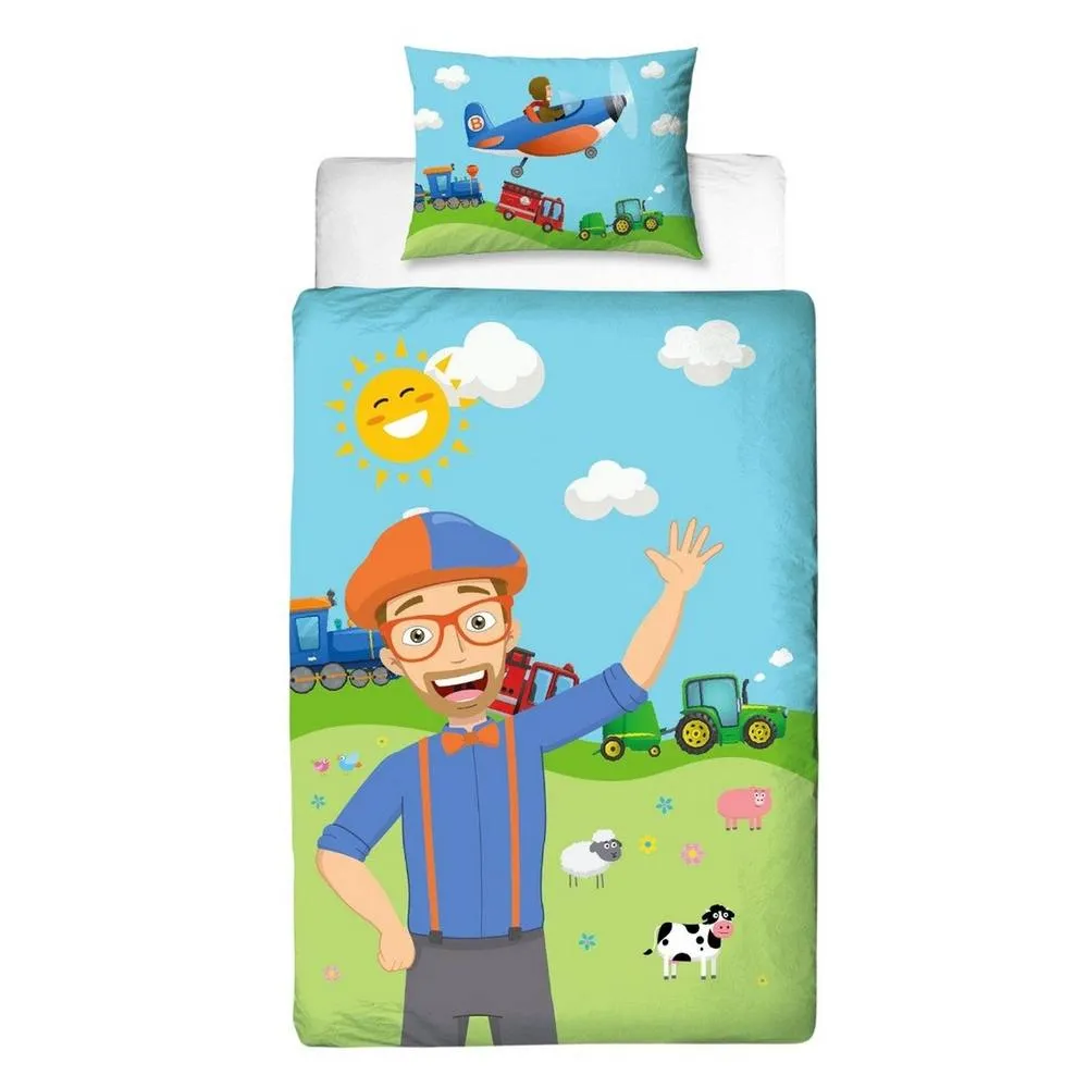 Blippi Digger Adventure & Farm Fun Reversible Duvet Set