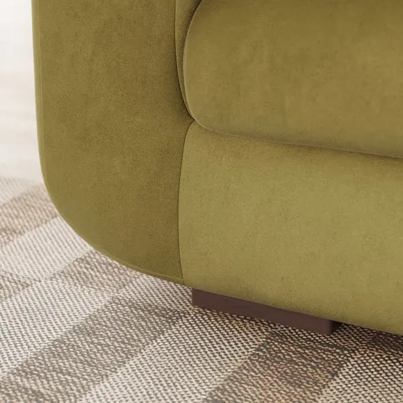 Luca Matte Soft Velvet 3 Seater Sofa 4