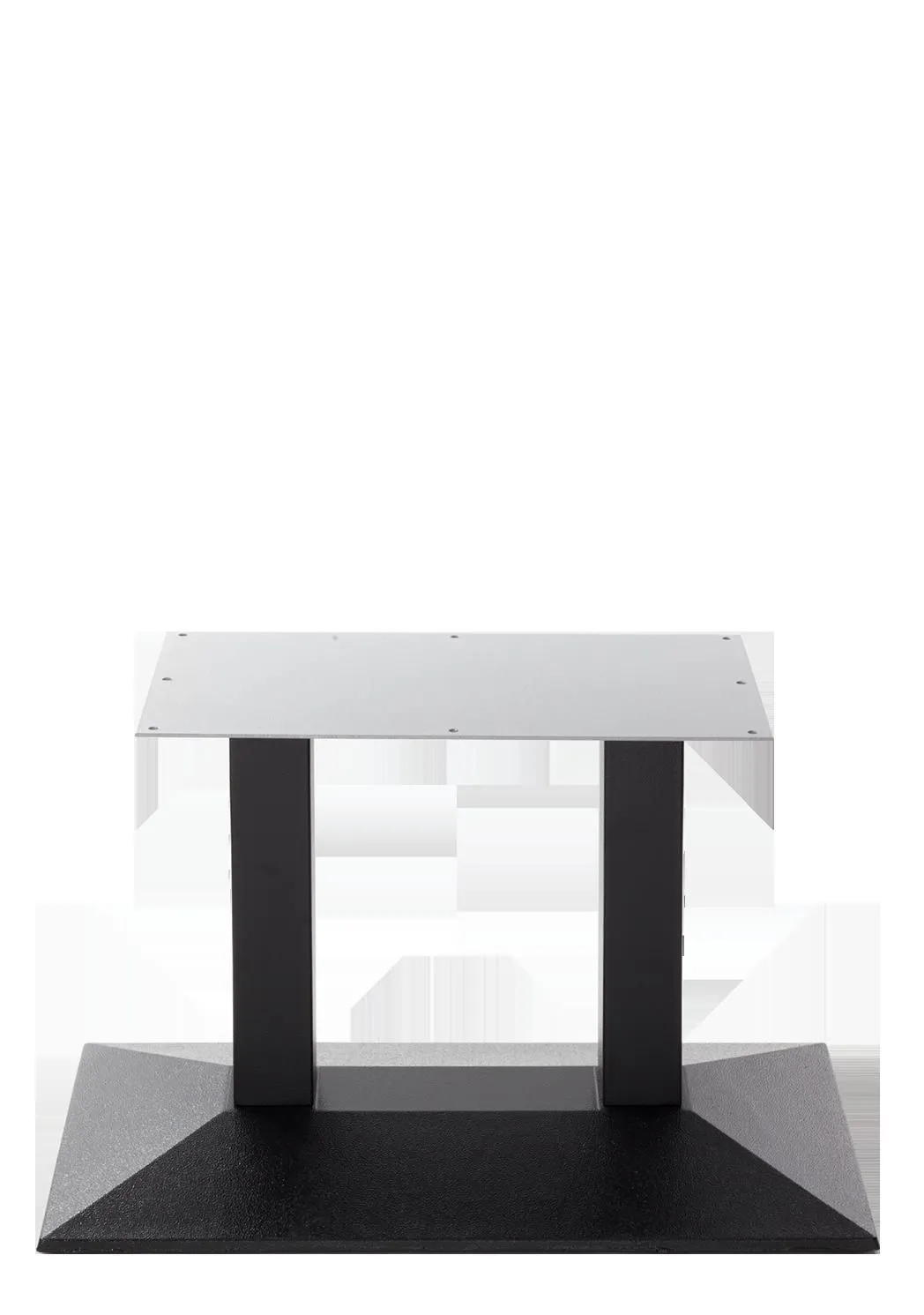 netfurniture Black Cast Iron Pyramid Table Base - Twin - Coffee Height - 480 Mm