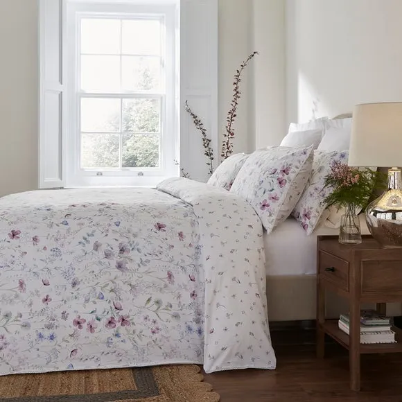 Dorma Wildflower Mauve 100% Cotton Duvet Cover & Pillowcase Set 3