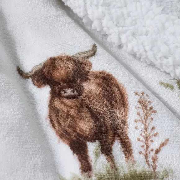 Catherine Lansfield Angus Highland Cow Throw Blanket 130cm x 170cm 2