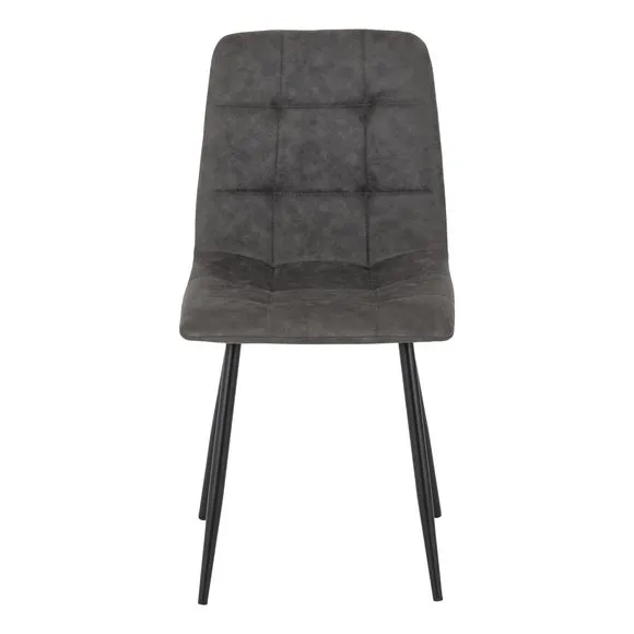 Fenton Set of 2 Dining Chairs, Faux Suede 3