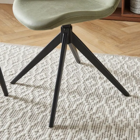 Lennie Set of 2 Dining Chairs, Faux Leather 3