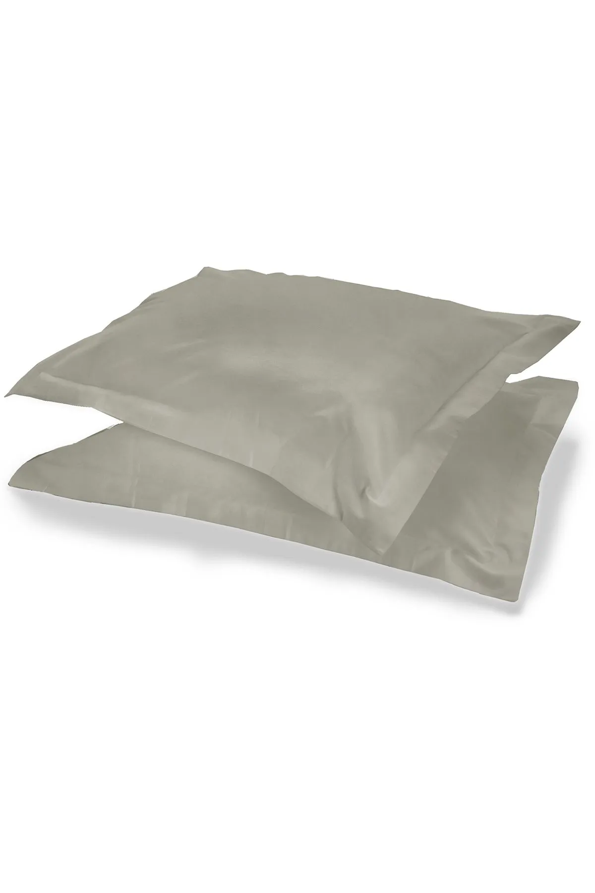 Appletree 'Premium 200TC Plain Dye' Hotel Quality 100% Percale Cotton Oxford Pillowcases (Pair) in Silver 2