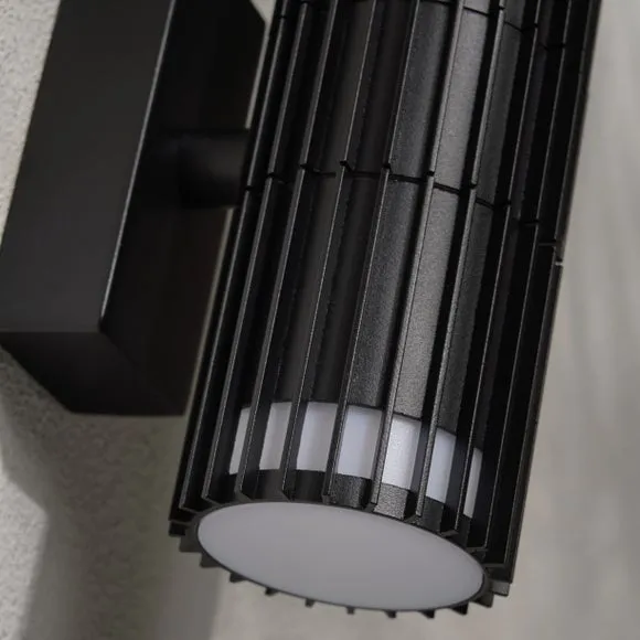 Muto Ribbed 2 Light Outdoor Wall Light 2