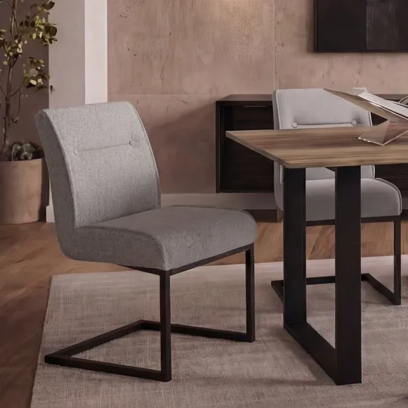 Set of 2 Cleaver Tweed Dining Chairs
