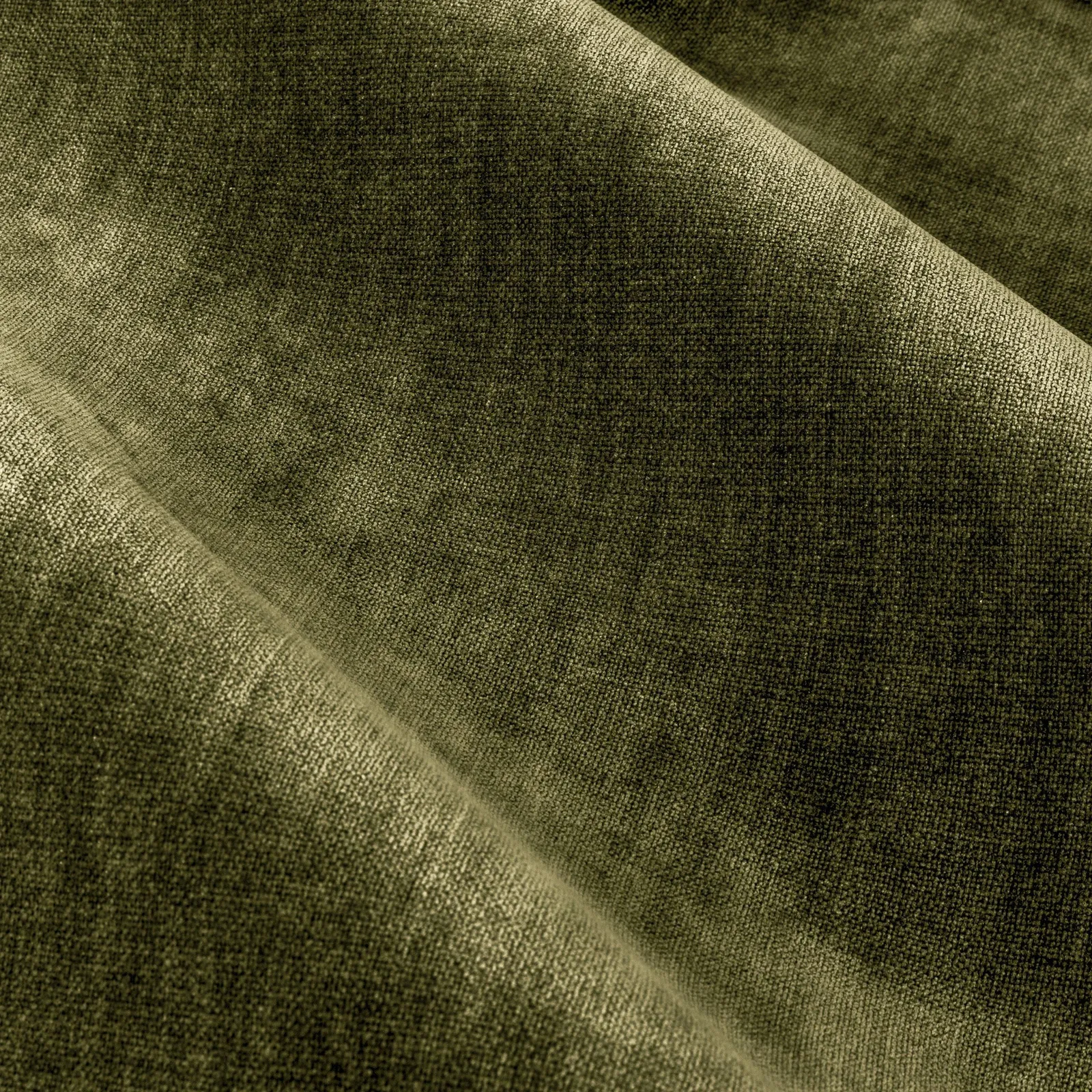 Yard Heavy Chenille Velvet Room Darkening Pencil Pleat Curtain Pair in Olive 4