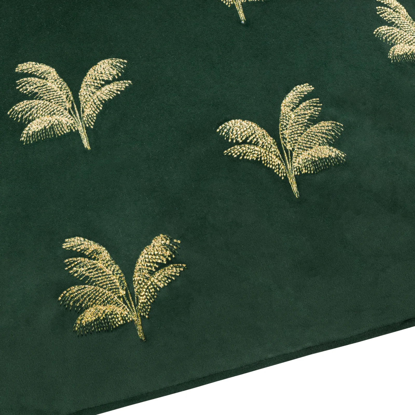 Paoletti Guilded Palms Embroidered Cushion in Emerald 5