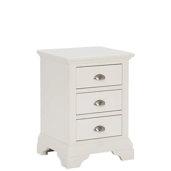 Carrington 3 Drawer Nightstand  White