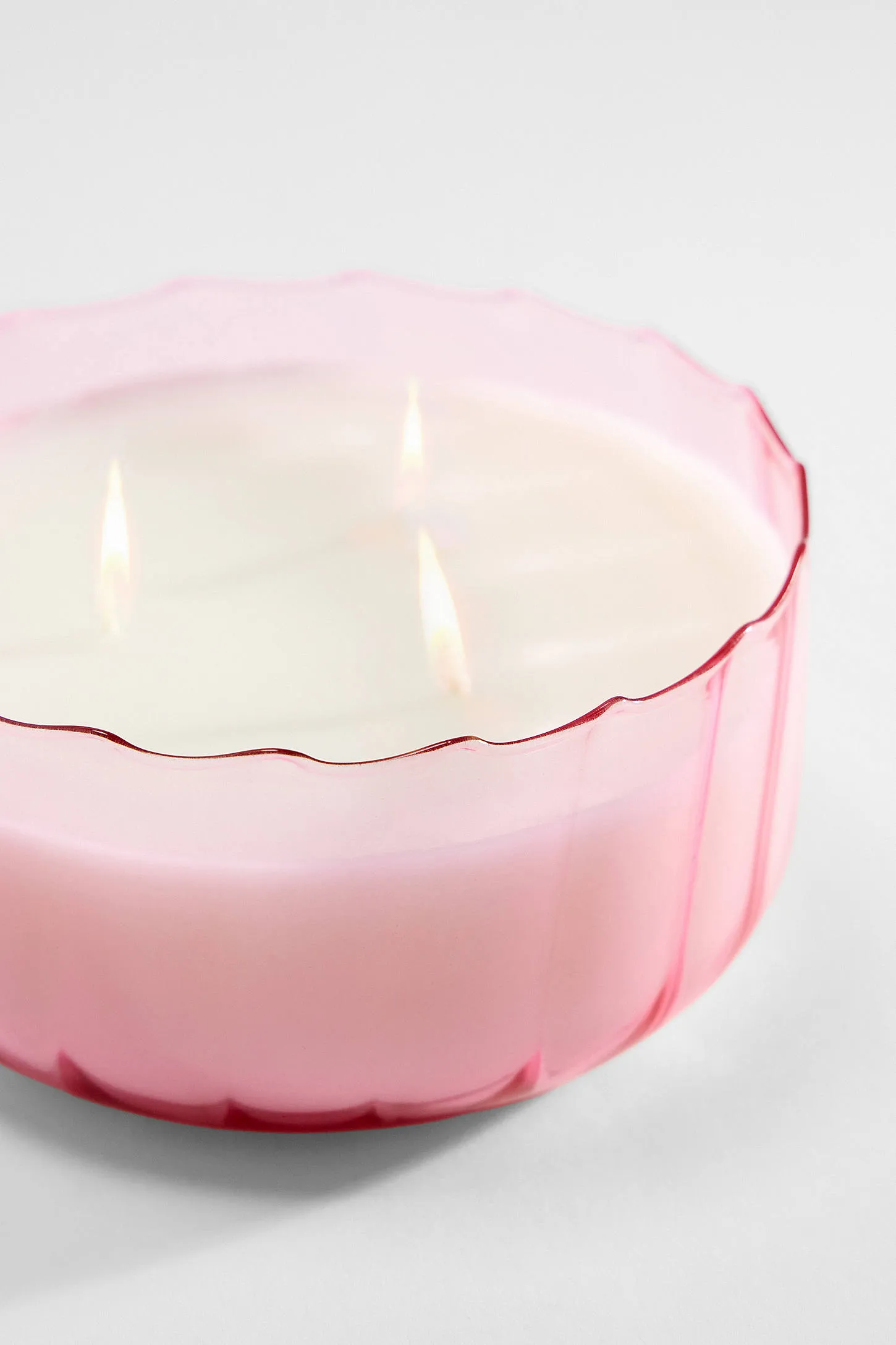 Paddywax Ripple Desert Peach 12oz Glass Candle ALL 3