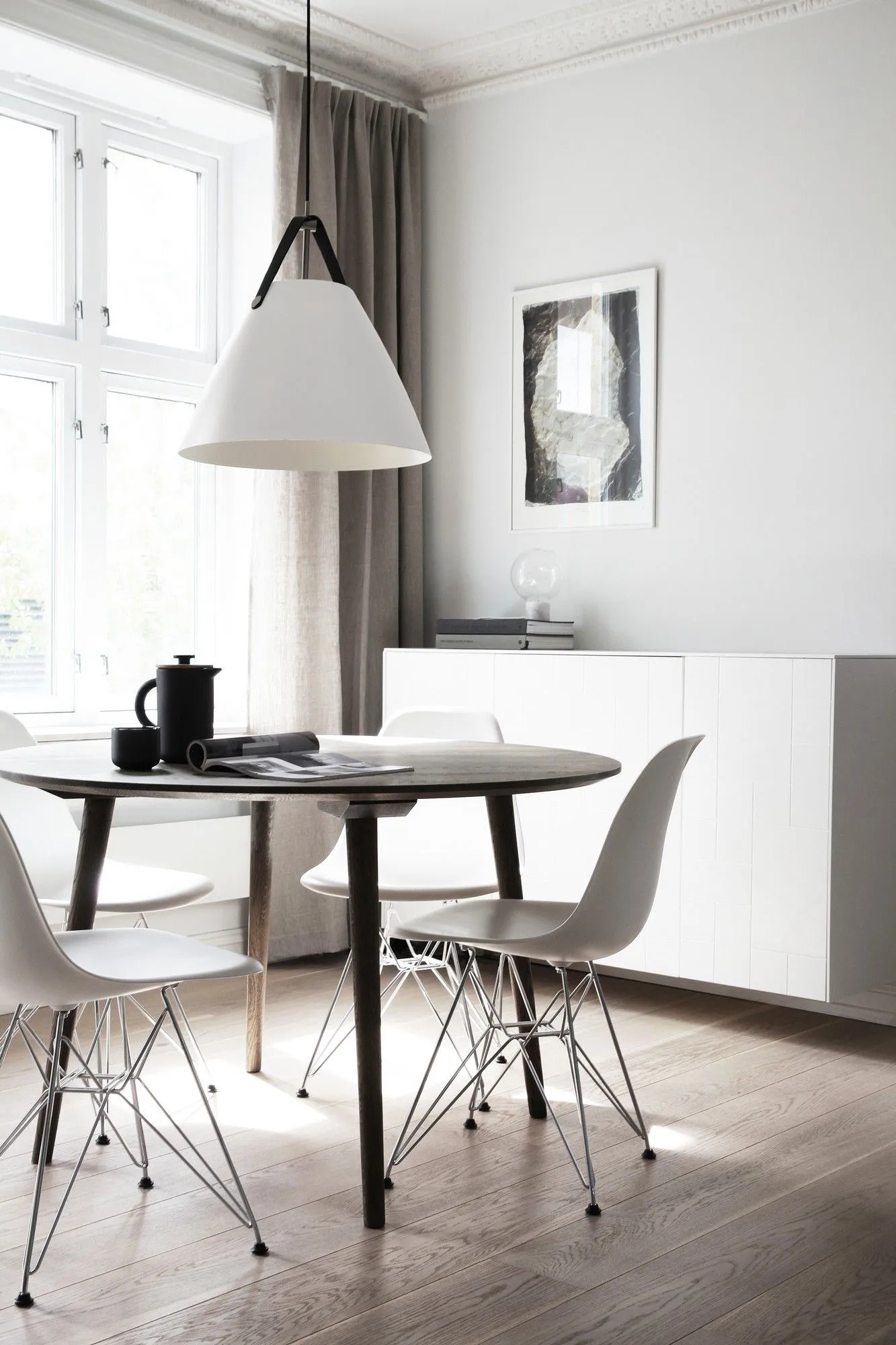 Nordlux Strap Pendant Light White Metal Dining Room E27 Mains 36cm 4
