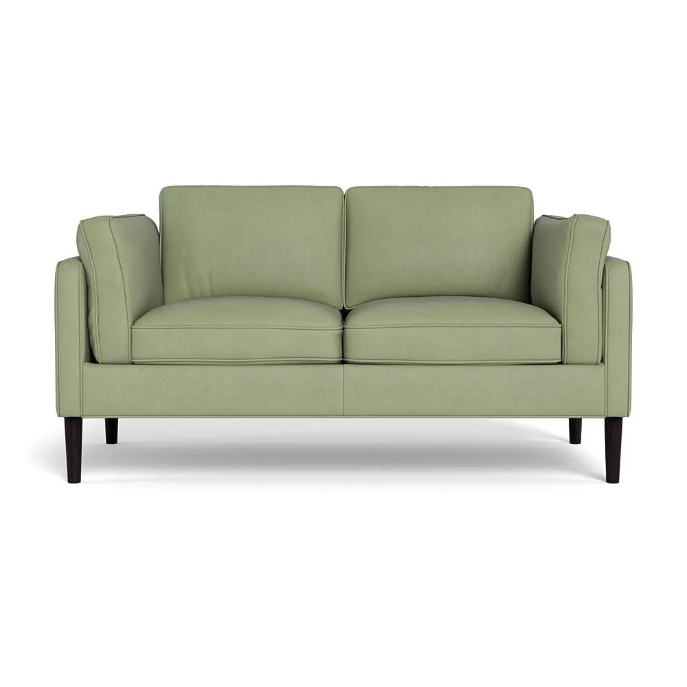 Heal's Sonno 2 Seater Sofa Siena Cotton Pistachio Wenge Black Feet