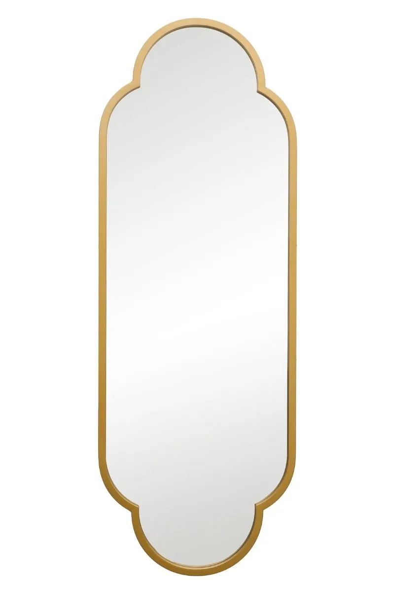 MirrorOutlet Gold Metal Framed Double Arched Oval Garden Wall Mirror (150 X 52CM) 3