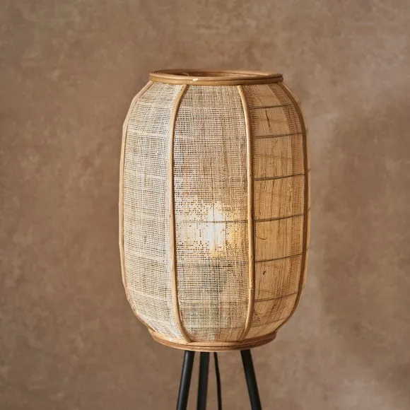 Vogue Zen Linen and Bamboo Floor Lamp 4