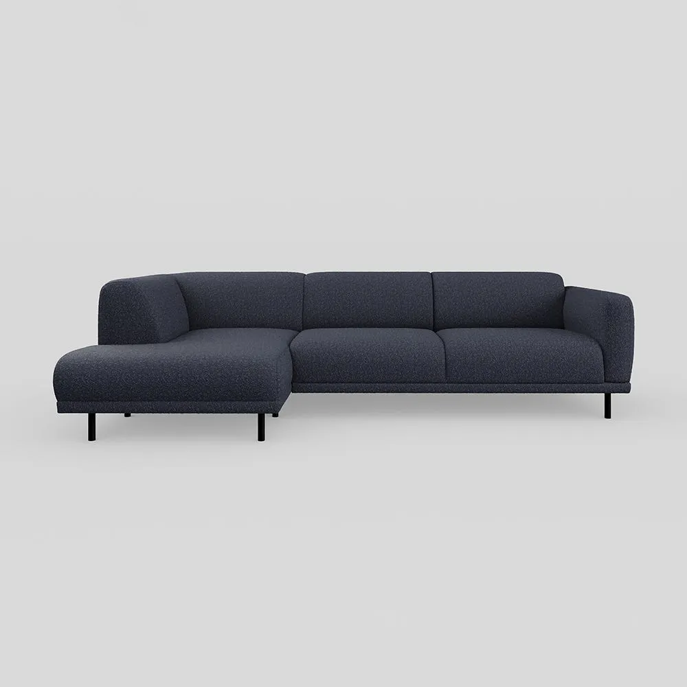 Heal's Harri 3 Str Chaise Sofa LHF Boucle Indigo 1