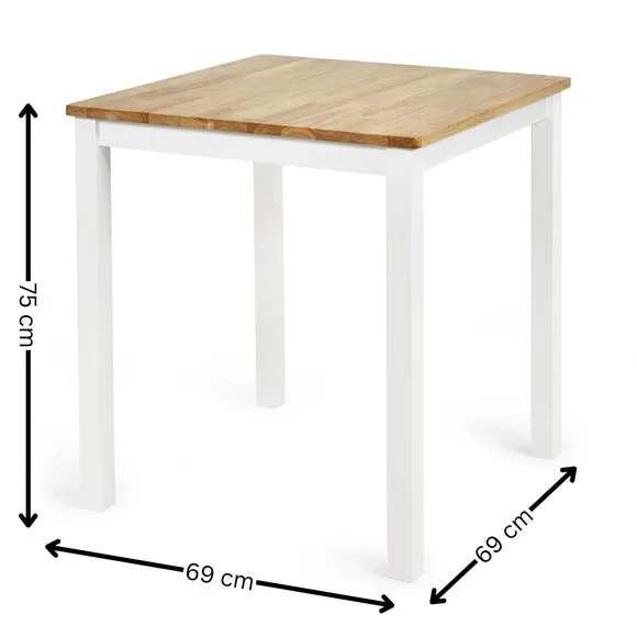 Linwood Square Fixed Dining Table with 2 Linwood Dining Chairs 5