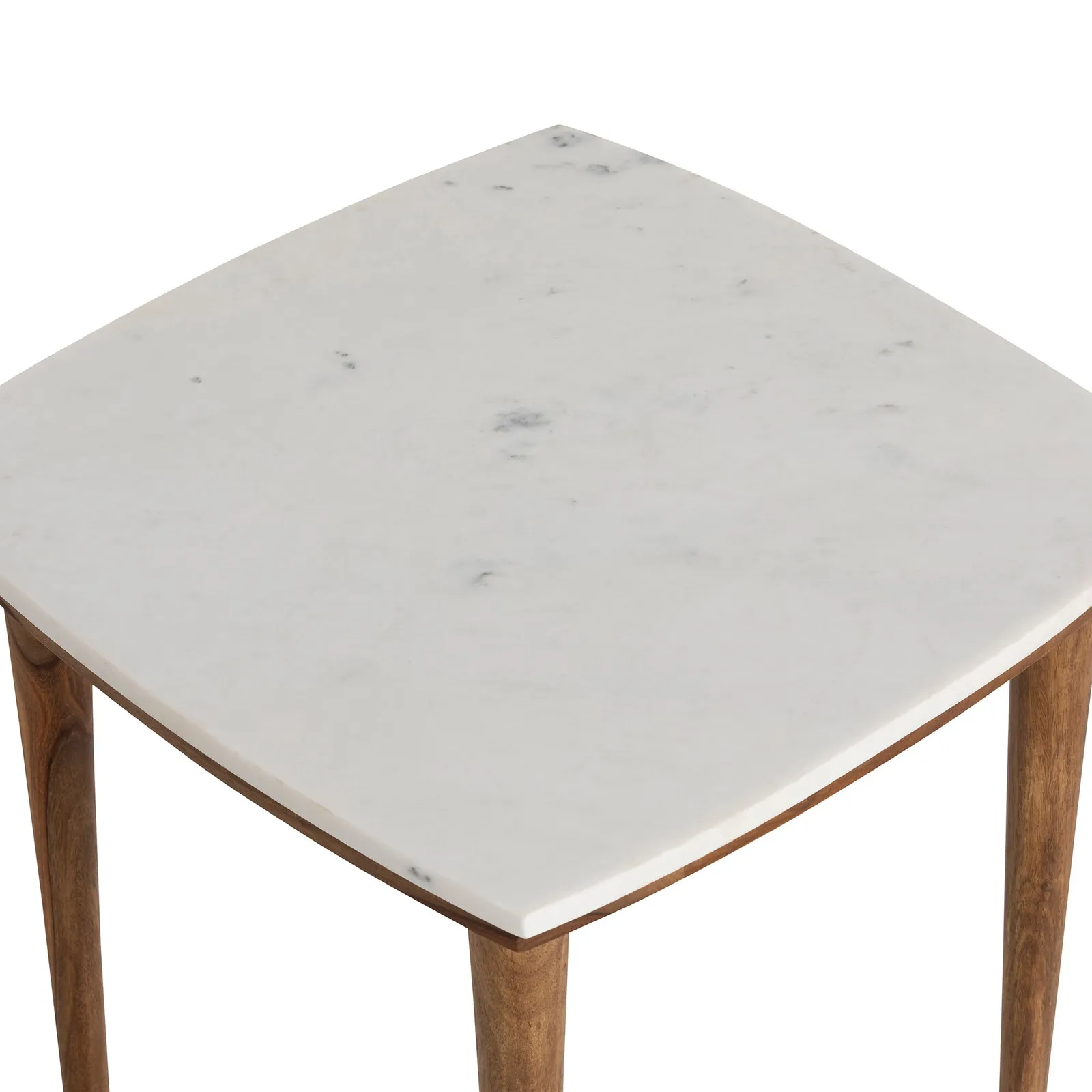 Vida Side Table Marble Top, Neutral Wood | Barker & Stonehouse 6