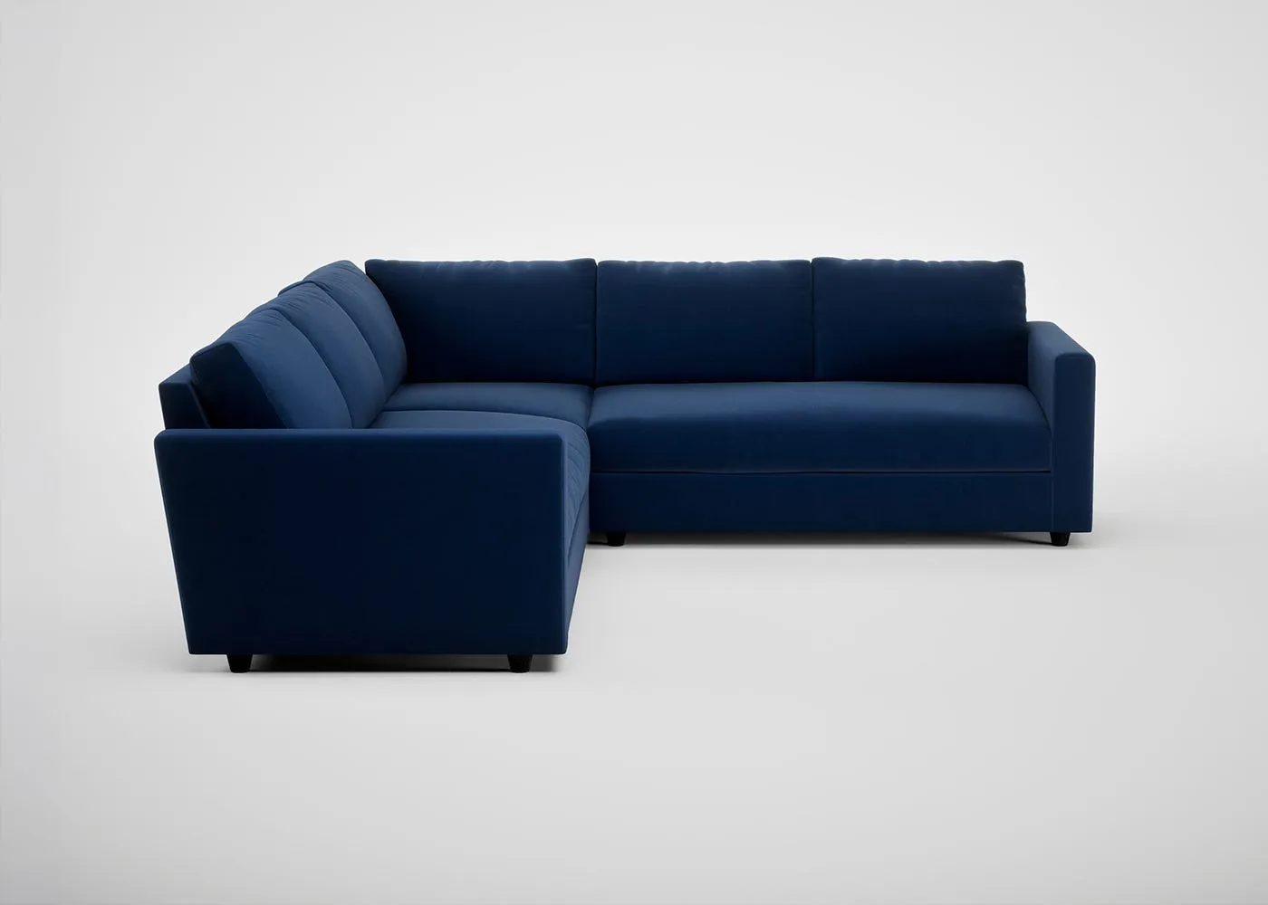 Heal's Nimbus II Large Corner Sofa Velvet Midnight 1