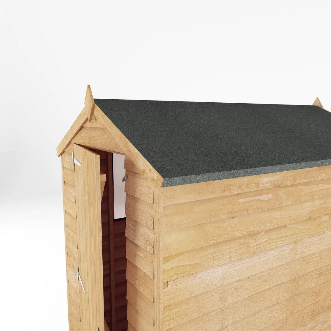 Mercia 6 x 4 Feet Overlap Apex Shed - L181.8 x W131.8 x H185.5 cm - Brown 6