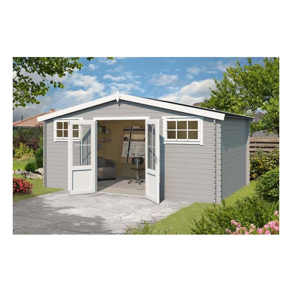 Lasita Maja Ltd Boston-Log Cabin, Garden Room, Home Office - L518.6xW312xH245.1 cm in Light Brown 3