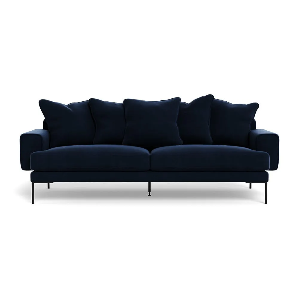 Heal's Torrington 4 Seater Sofa Smart Velvet Dusk Black Feet 1