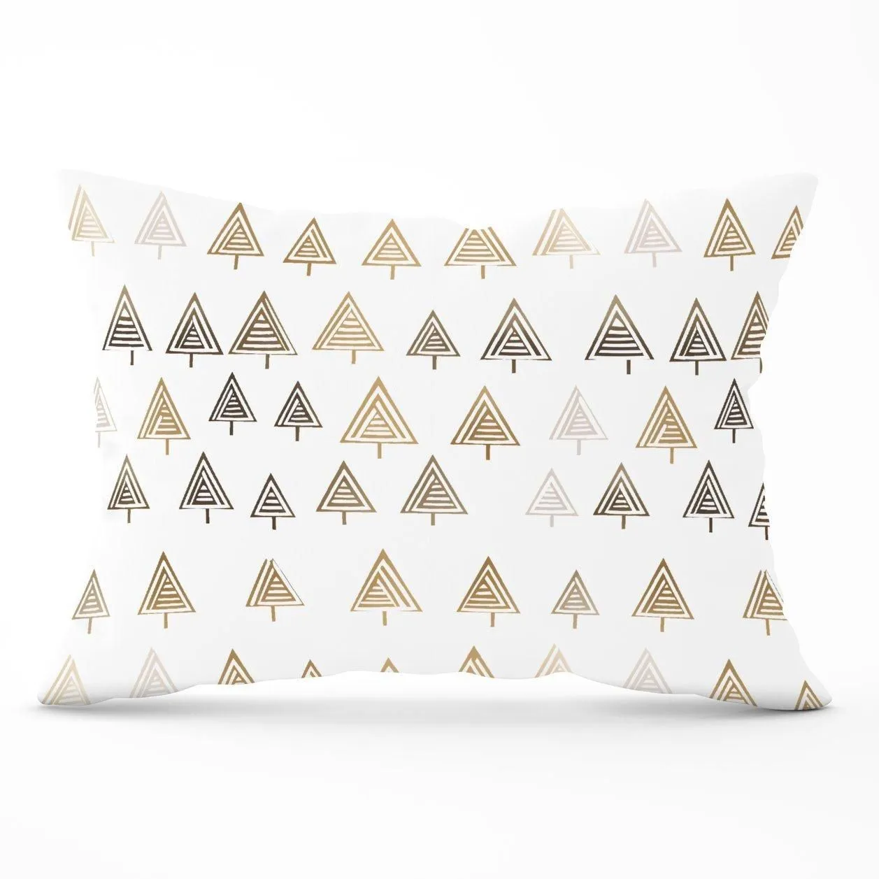 Warren Reed - Designer Geometric Christmas Tree Pattern Cushions in White