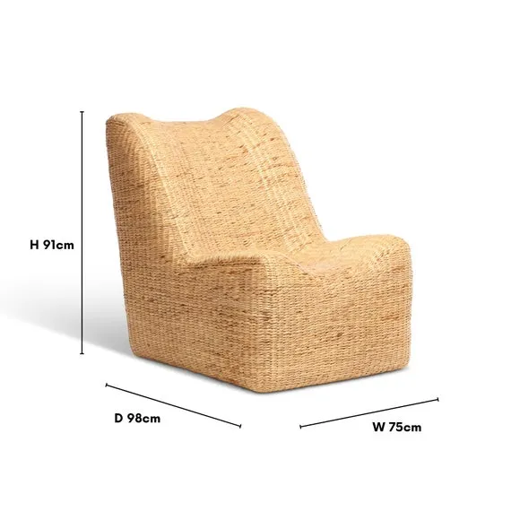 Desser Danish Rattan Armless Chair 6