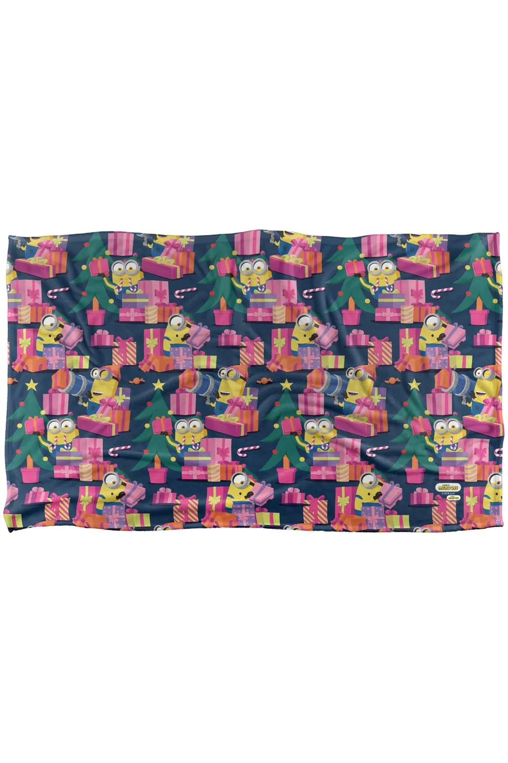 NBCU Minions Christmas Present Pattern Silky Touch Super Soft Throw Blanket