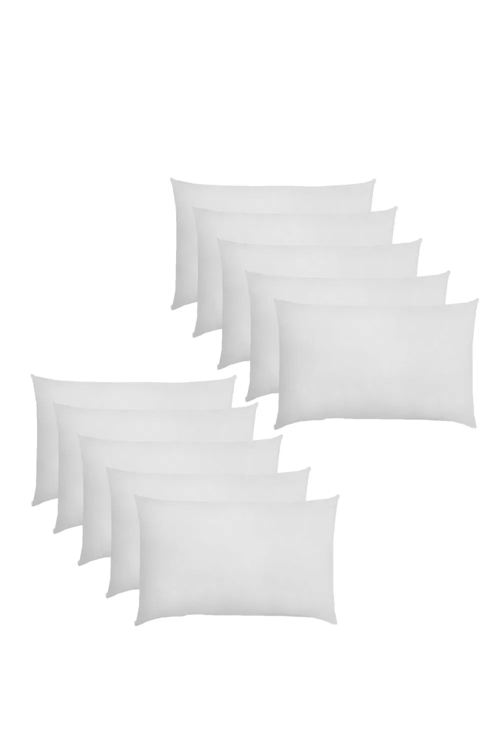 OHS 10 x Soft Cotton Housewife Pillowcases in White