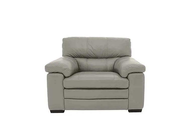 Cozee Leather Armchair - Silver Grey