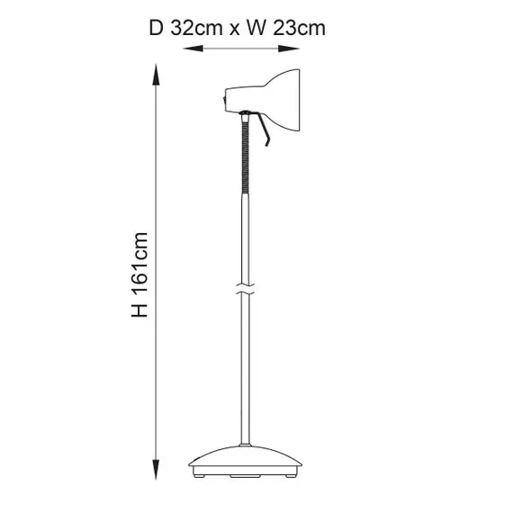 Vogue Aldo Industrial Adjustable Floor Lamp 5
