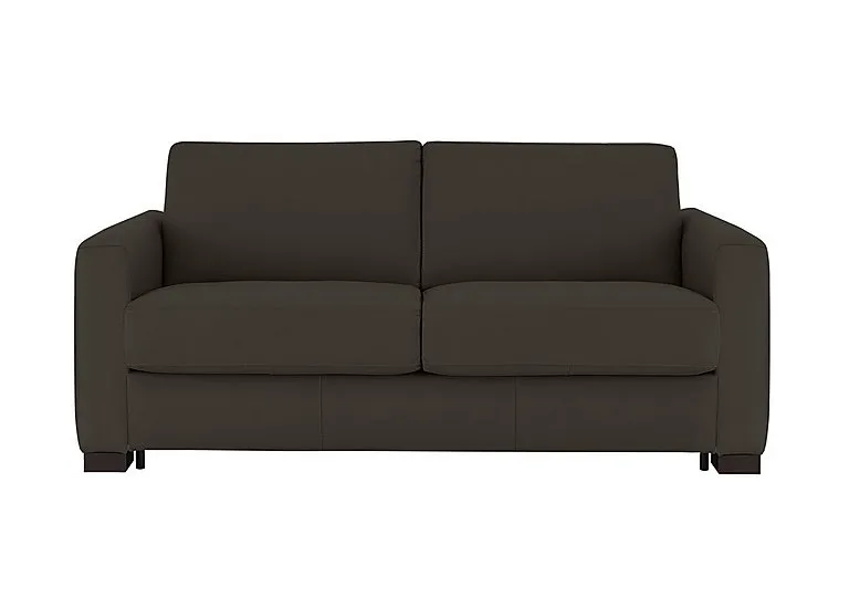 Alcova 2.5 Seater Leather Sofa Bed with Box Arms - Torello Taupe