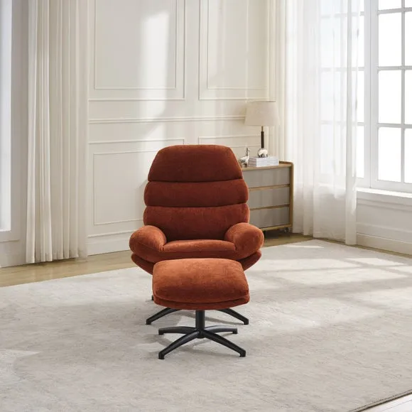 Clark Swivel Chair and Footstool 2