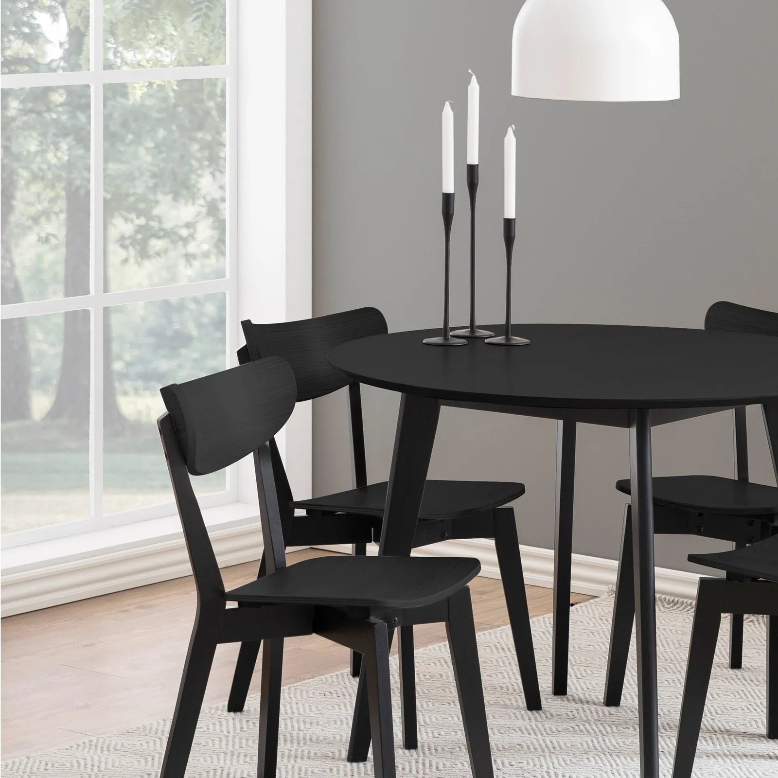 Furniture To Go Roxby Round Dining Table in Black 5