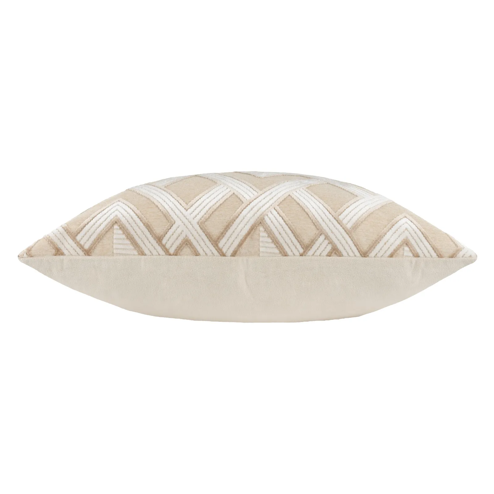 Paoletti Henley Geometric Velvet Cushion in Taupe 4