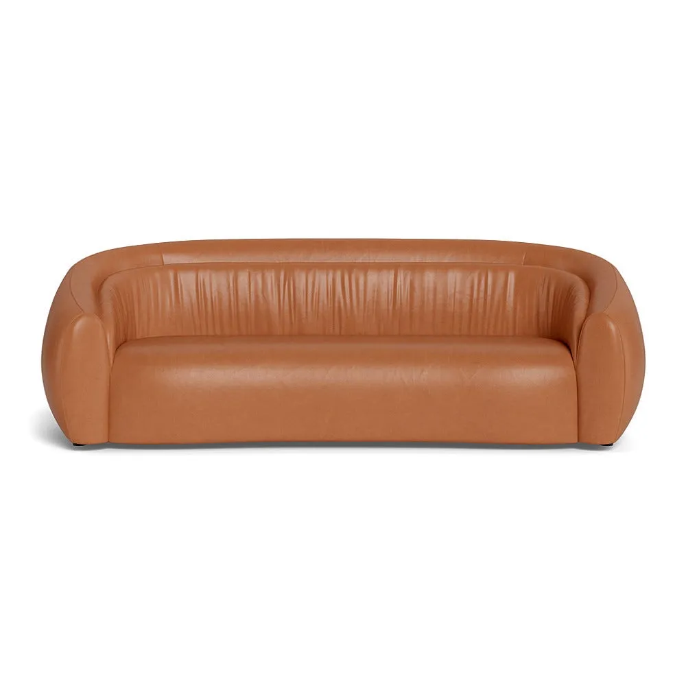Heal's Flora 4 Seater Sofa Linea Leather Brown 1