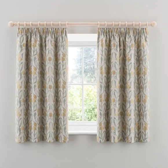 Tulip Jacquard Pencil Pleat Curtains 5